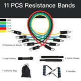 11 Pcs Resistance Bands Set - Pinkyshop
