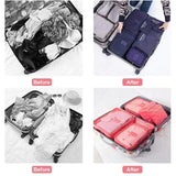 6 Pieces of Portable Luggage Packing Cubes - Pinkyshop