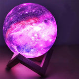 Moon and Galaxy Lamp - 16 Colors LED Night Light - Pinkyshop