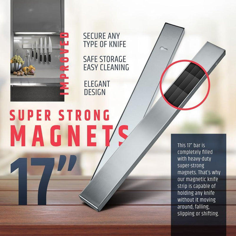 Professional Stainless Steel Magnetic Knife Holder - Pinkyshop