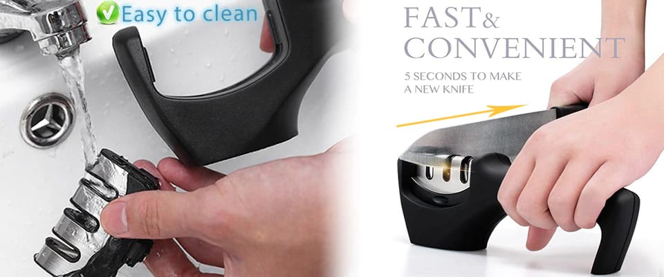 Pro Knife Sharpener 3 Stage Tungsten Diamond & Ceramic