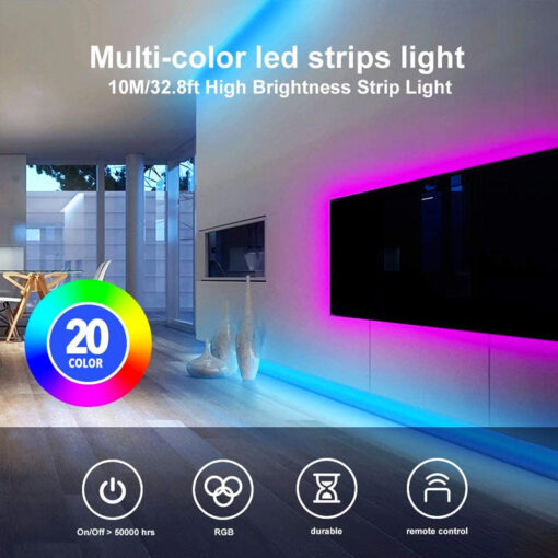 Led Strip Lights With Remote - Pinkyshop