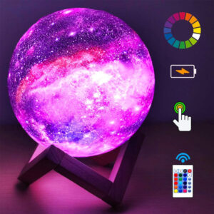 Moon and Galaxy Lamp - 16 Colors LED Night Light - Pinkyshop