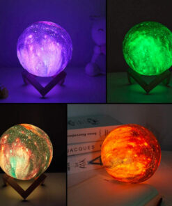 Moon and Galaxy Lamp - 16 Colors LED Night Light - Pinkyshop