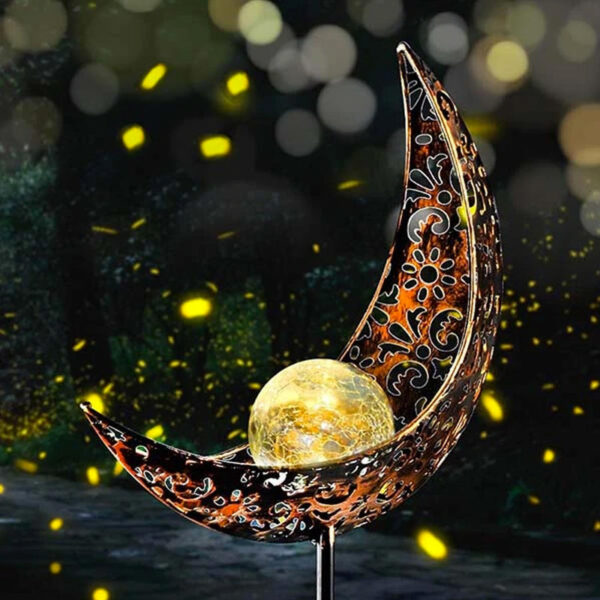 Solar Moon Crackle Garden Decor Light - Pinkyshop