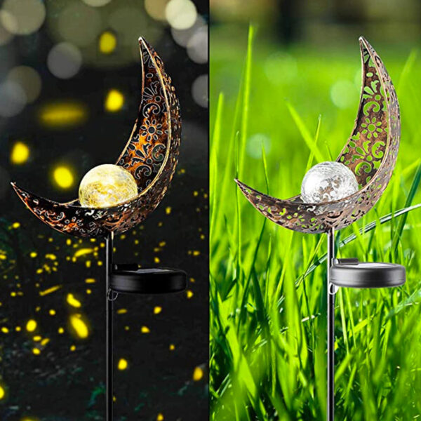 Solar Moon Crackle Garden Decor Light - Pinkyshop