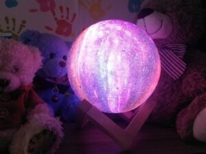 Moon and Galaxy Lamp - 16 Colors LED Night Light photo review