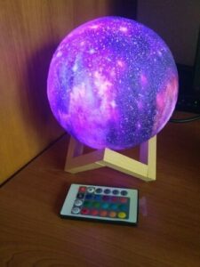 Moon and Galaxy Lamp - 16 Colors LED Night Light photo review